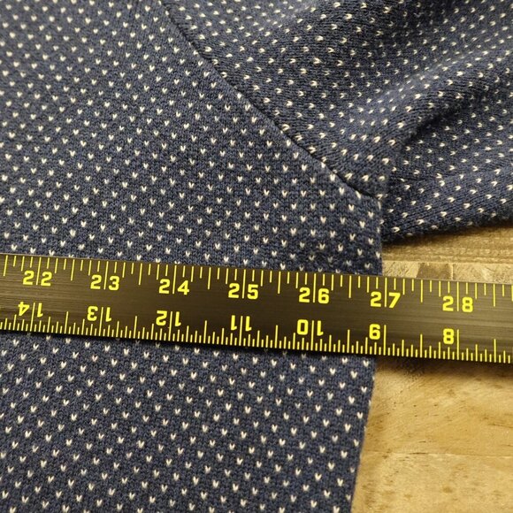 Vineyard Vines 1/4 Zip Pullover Sweater Men's XXL Blue Dot Knit Cotton Blend - Picture 5 of 11